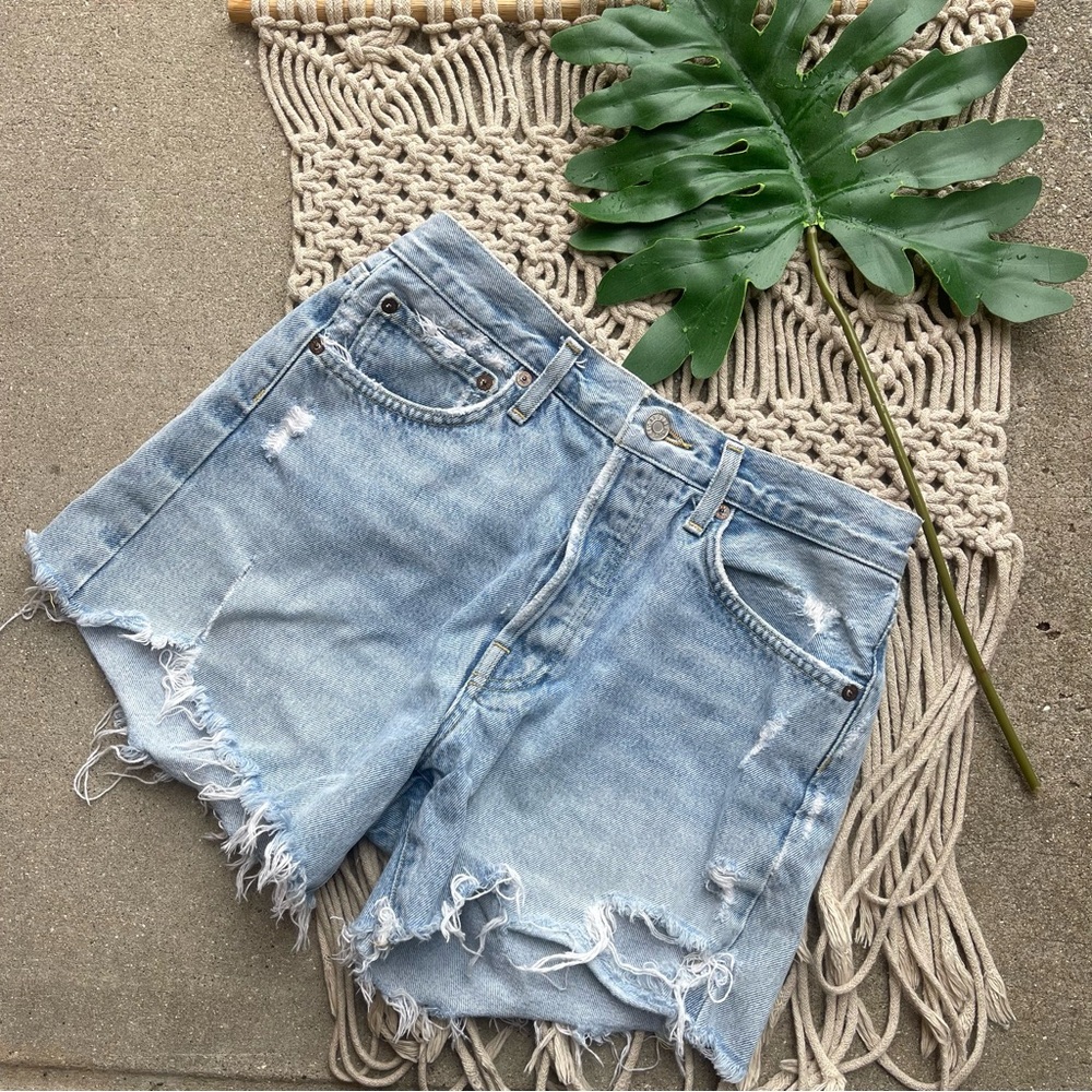 Agolde Distressed Jean Shorts Size 27